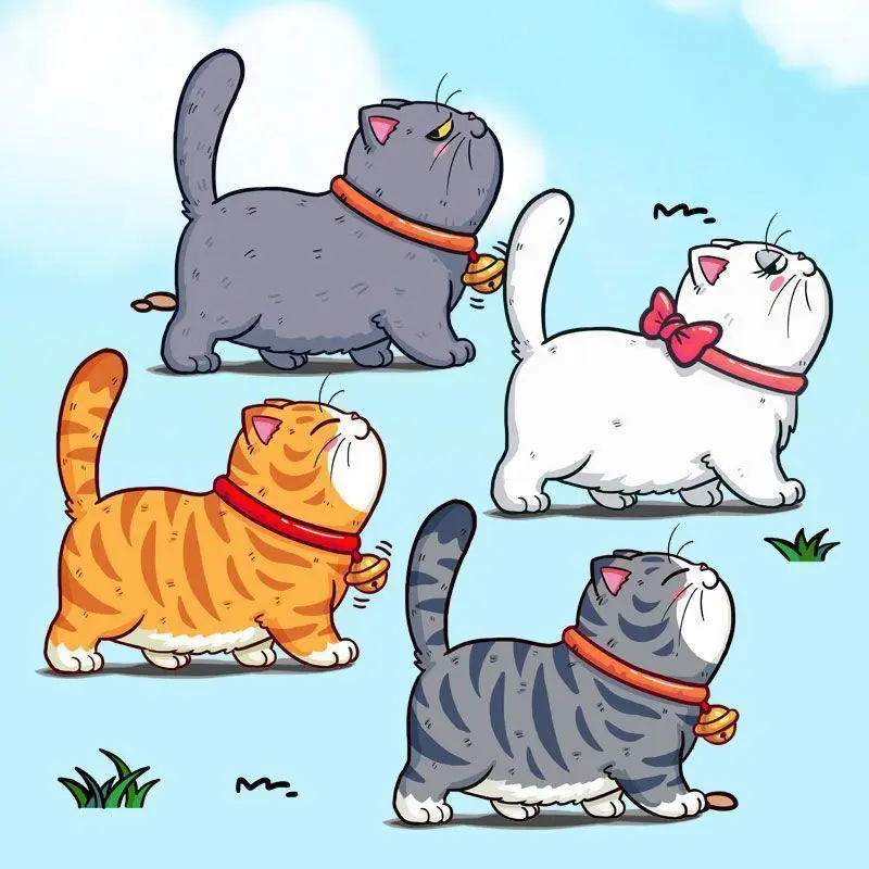 

Cute Cat Car Stickers Waterproof Vinyl Decals for Auto Interior Decor