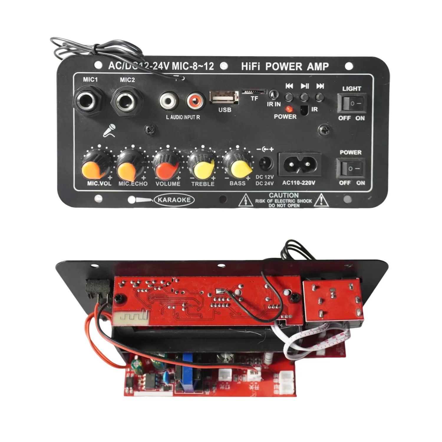 Bluetooth audio digital power amplifier board Car square dance family Karaoke speaker main 12v220v view 2