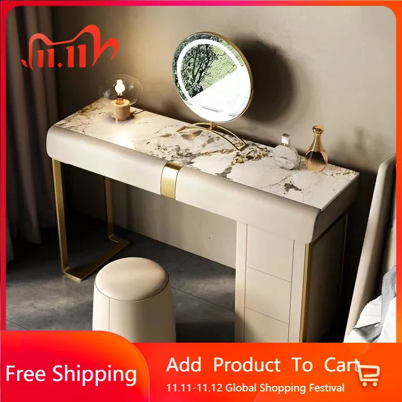 

Organizer Accessories Vanity Table Modern Chair Bedroom Makeup European Dressing Table Trendy Girl Penteadeira Home Furniture