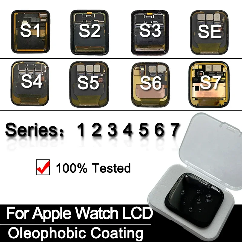 

ЖК-дисплей для apple iWatch Series 1/2/3, ЖК-дисплей для iWatch Series 4 5 6 7 с олеофобным покрытием