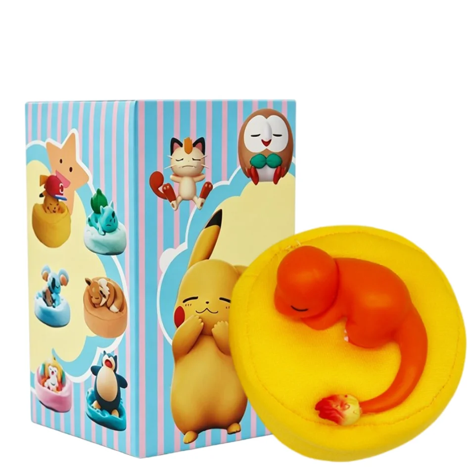 Anime Pokémon Blind Box Modellfigur 1-12 Stück Pikachu Schlaf-Serie Innenraumfigur Schlafende Position Spielzeug Geschenk für Freunde – Detail 16