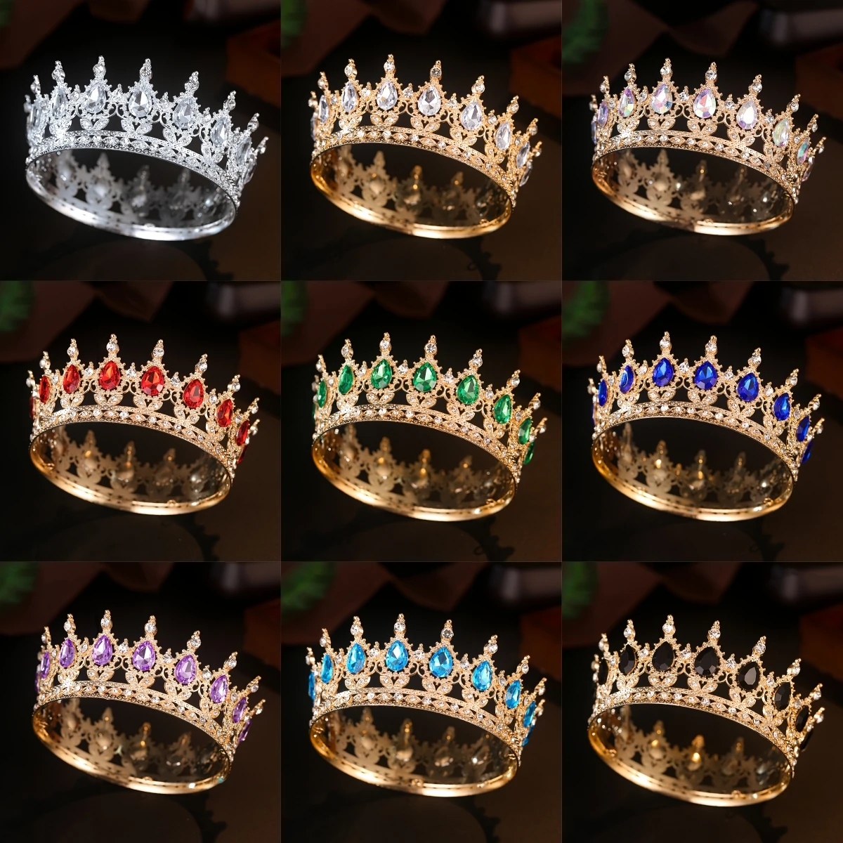 

Барочные хрустальные тиары и короны, ободок для женщин, для вечеринок, выпускных, свадеб, аксессуары для волос, ювелирные изделия, корона, тиара, подарок