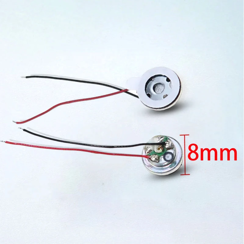 2/4/8 Stück 32R Runde 8mm Kopfhörer-Kleiner-Lautsprecher Subwoofer TWS Ohrhörer-Lautsprecher DIY-Teile Treiber-Einheit mit Kabel Reparaturteil