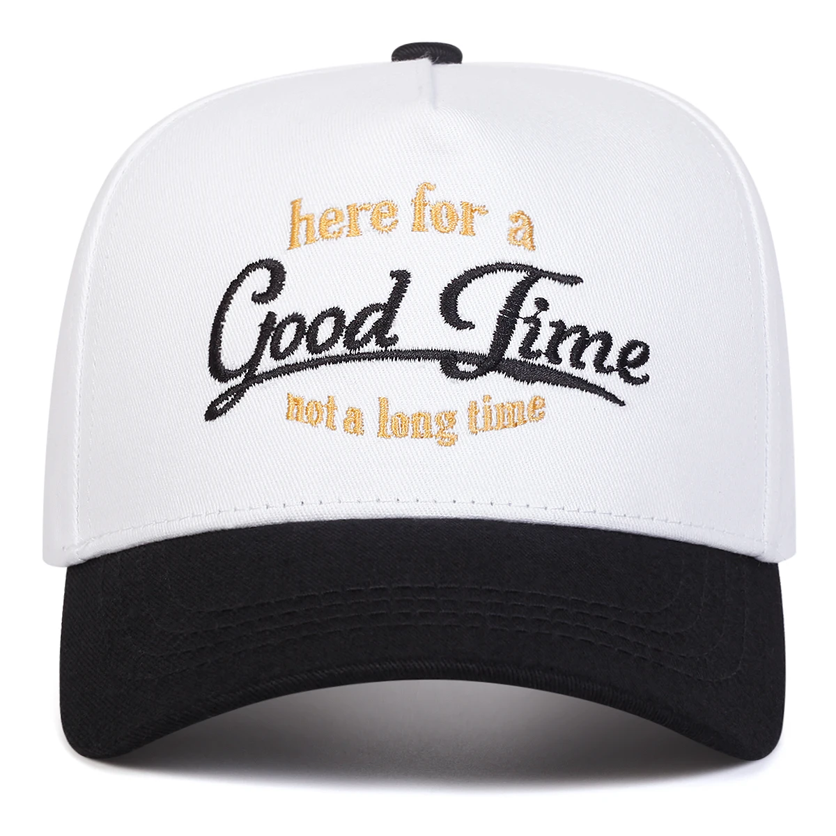 Unisex GOOD TIME Letter Embroidery Baseball Caps Spring Autumn Outdoor Sunscreen Hat Adjustable Casual Trucker Hats
