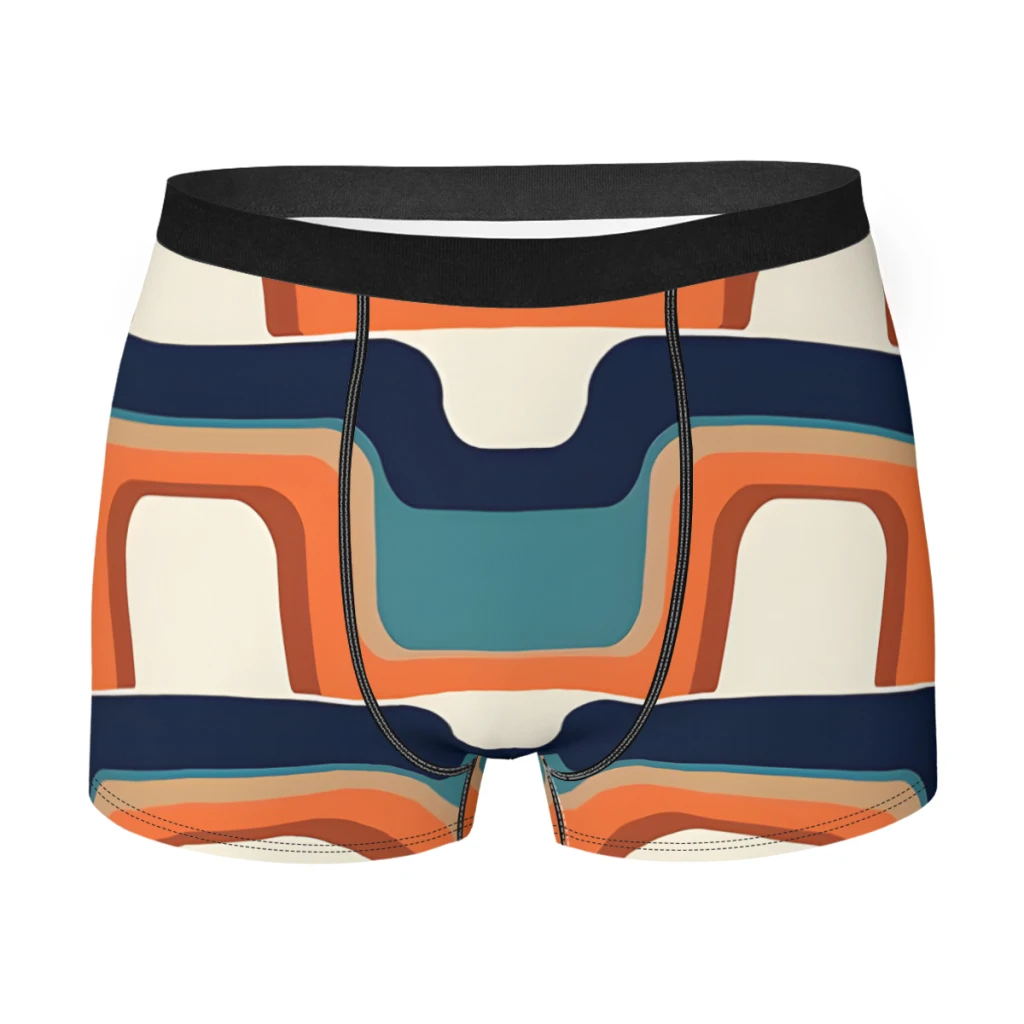 Mid-Century Modern Meets 1970S Men Boxer Briefs Underwear Mid-Century Modern 70s Highly Breathable Top Quality Sexy Shorts Gift