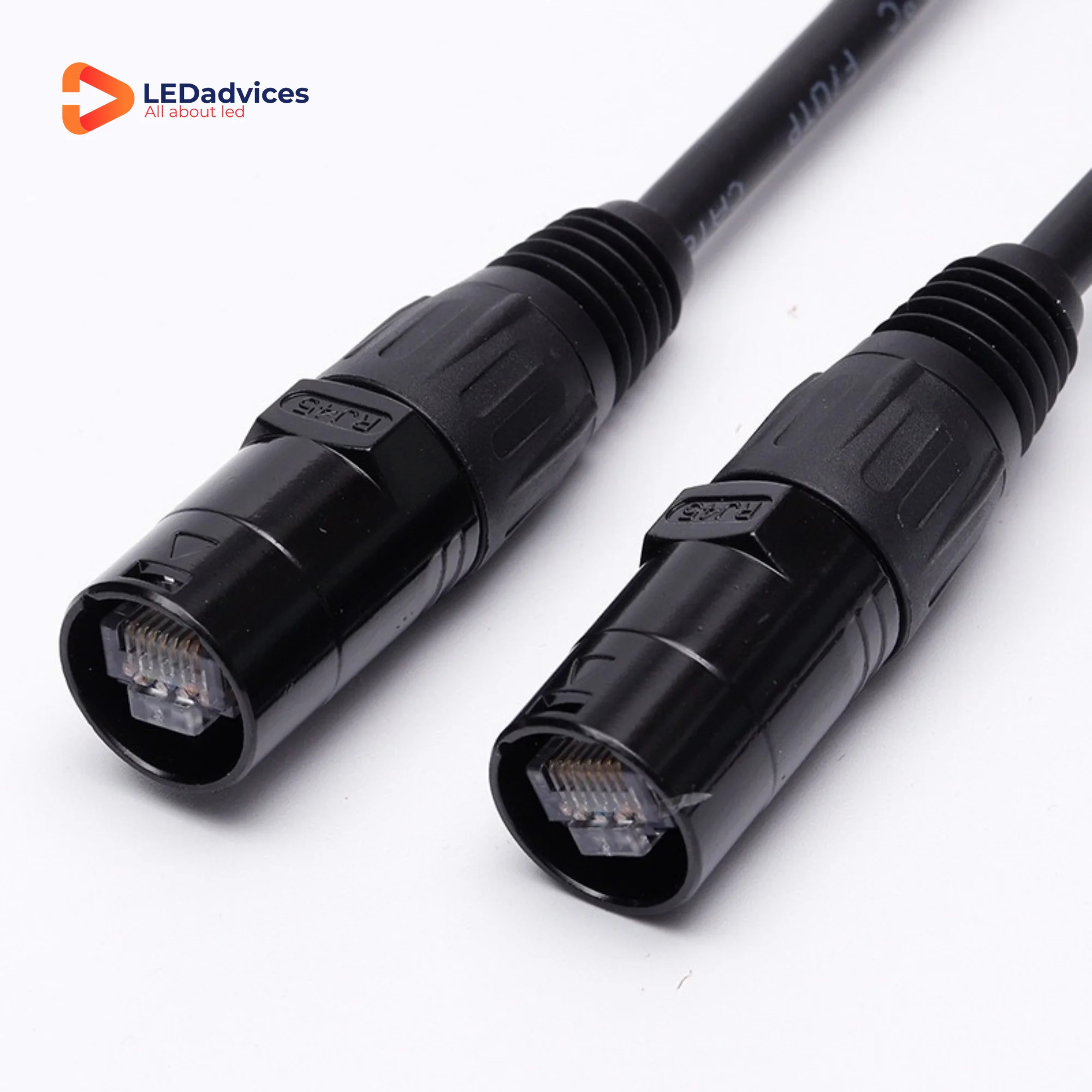 20m Double-shielded CAT6A Network Cable, High-speed, Anti-interference, Audio Visual Stage, Aviation Plug, Pure Copper