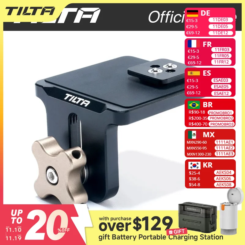TILTA TGA-WVM Wireless Video Mounting Bracket for DJI Ronin RS2 RS3 pro Version of SLR/MILC Camera HD Video Transmission System