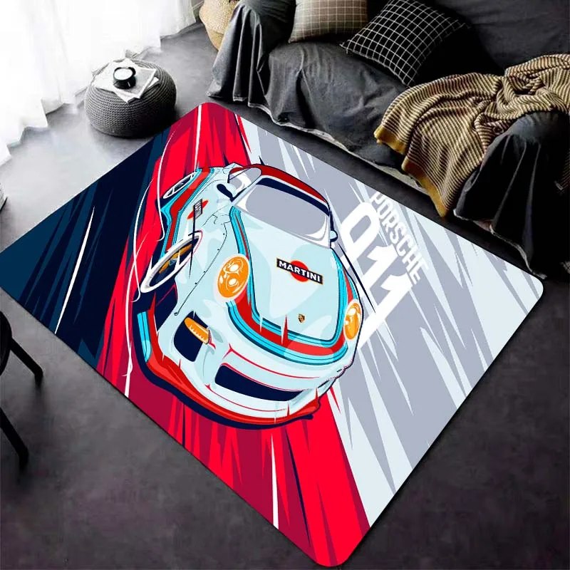 15 Size Racing Car Pattern Rug Carpet for Living Room Bathroom Mat Creative Doormat Carpet for Bedroom Home Decor