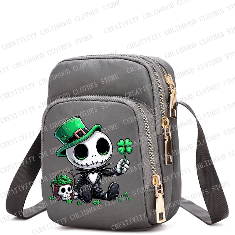 Jack Skellington Shoulder Bags Halloween Crossbody Bag Women Tote Bag Underarm Phone-Bag Fashion Collocation Trendy Items