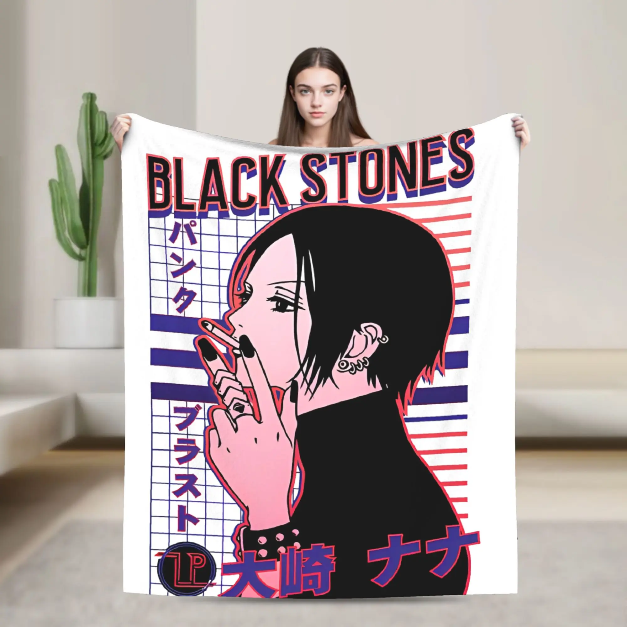 

Nana Osaki V2 Fleece Throw Blankets Anime Kawaii Blanket for Bedding Bedroom Lightweight Bed Rug,