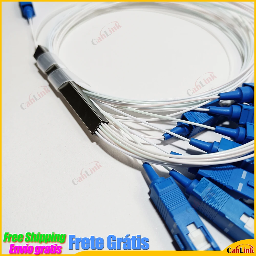 Imagem -03 - Plc sc Upc sm 0.9 mm G657a1 Pvc 1m Ftth Divisor de Fibra Óptica Alta Qualidade 10 20 Peças Lote 1x2 1x4 1x8 1x16 1x32