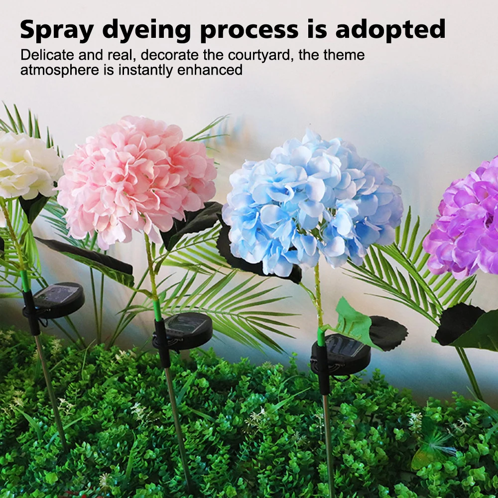 LED Solar Artificial Flower Light Waterproof Solar Charging Outdoor Garden Decoration Landscape Ground Lamp for Yard Patio