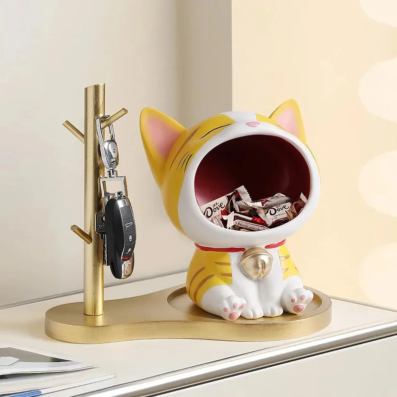 

Cat Key Storage Accessories Porch Shelves Living Room Tabletop Decoration Housewarming Gifts