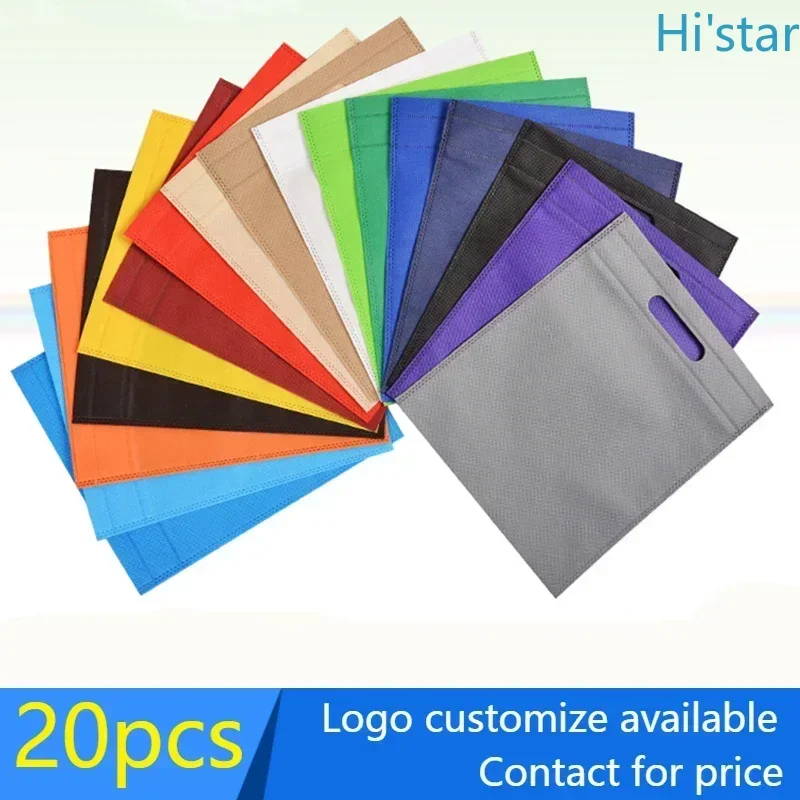 20 Pieces New Wholesales Reusable Bags Non Woven /shopping Bags/ Promotional Bags Accept Custom LOGO Personalize Logo