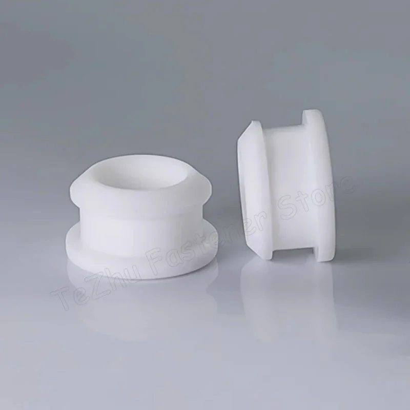 1-50Pcs 2.5-60.6mm White Conical Snap-on Silicone Rubber T Type Plug Blanking End Caps Tube Inserts Bung Proof High Temperature