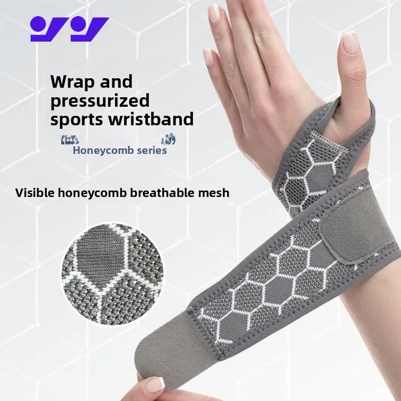 Wrist Brace for Tendon Sheath Sprain, Breathable Summer Compression Joint Sleeve, Thin Knitted Fitness Sports Wristband