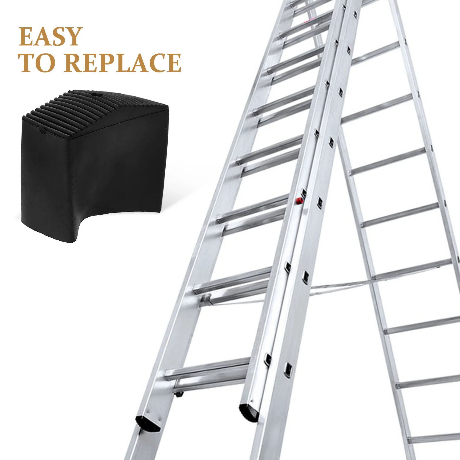 

4Pcs Ladder Feet Rubber Pads Non-Slip Protective Covers Durable Replacement for Step Ladder Feet Cushion Stable Anti-Slip Cover