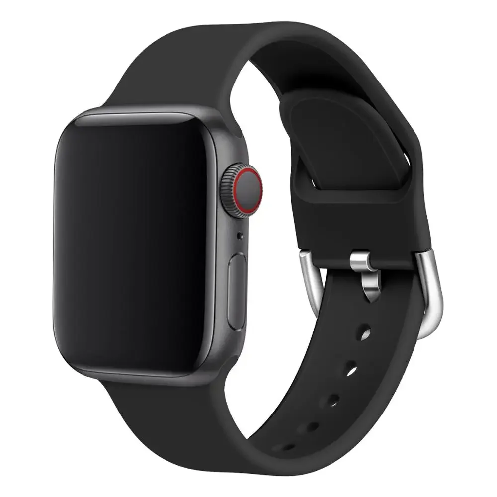 Neues Silikon armband für Apple Watch Ultra 8 7 6 5 4 se Band 45mm 41mm 40mm 44mm Gürtel Sport armband für iwatch Serie 3 38mm 42mm