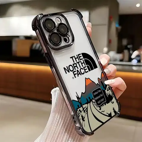 T-The NorthS F-Faces Phone Case Plating For IPhone 17 Pro Max 16 E 15 14 Plus 13 12 11 Air Anti-Fall Airabag Soft Cover