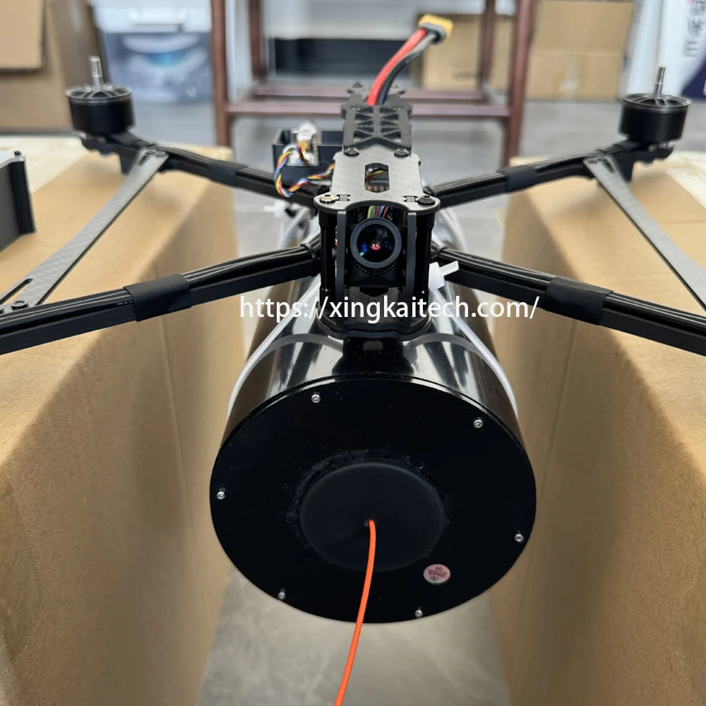 

Drone Video Transmission Fiber Optic Module with Ground Station Flight Distance 2km3km 5km 10km UAV Optical Fiber Duilt into sky