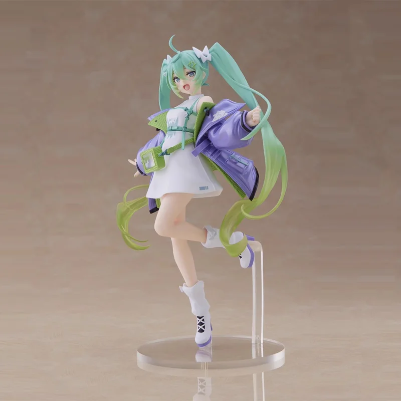 En Stock Original TAITO moda Hatsune Miku figura deportiva de Anime modelo colección regalo de cumpleaños adornos de muñecas regalos de juguete