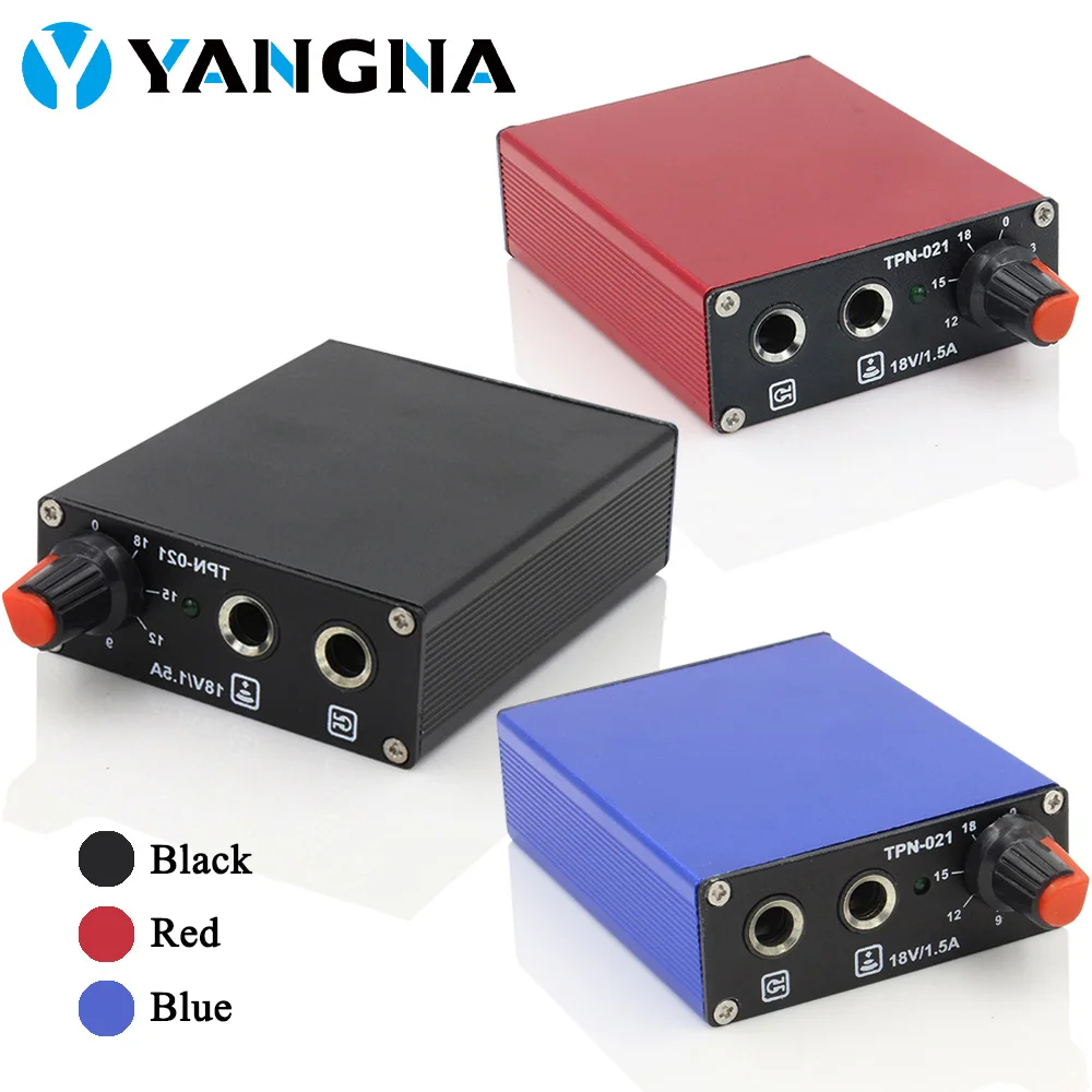 

YANGNA Professional Mini Tatoo Power Supply for Rotary and Coil Tattoo Machine Pen Guns Black Red Blue Tattoo Power Supplies