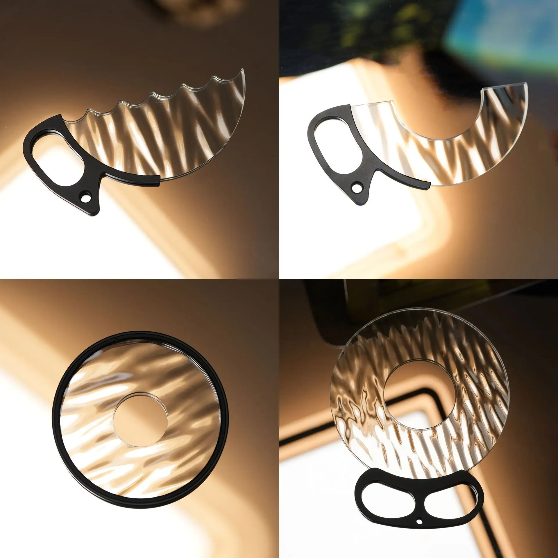 Filtro de Efecto de Agua Ondulada en Forma de Media Luna, Creativo y Portátil, con Efecto de Desenfoque de Primer Planos, Efecto Especial de Desenfoque de Ensueño