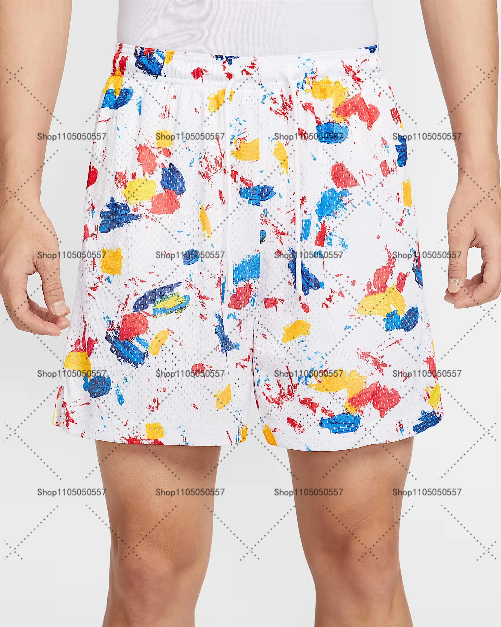 

Летние сетчатые шорты, цветные блестящие чернила, дышащая ткань, подходят для спортивной и повседневной носки, доступны в нескольких размерах.