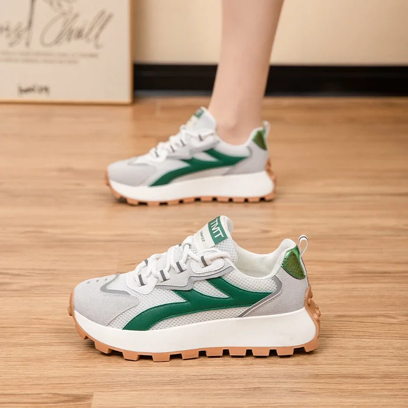 Fashion Versatile Casual Sneaker Foe Women Round Tip Platform  Light Board Comfortable Breathable Shoes Women Shoes Lightweigh