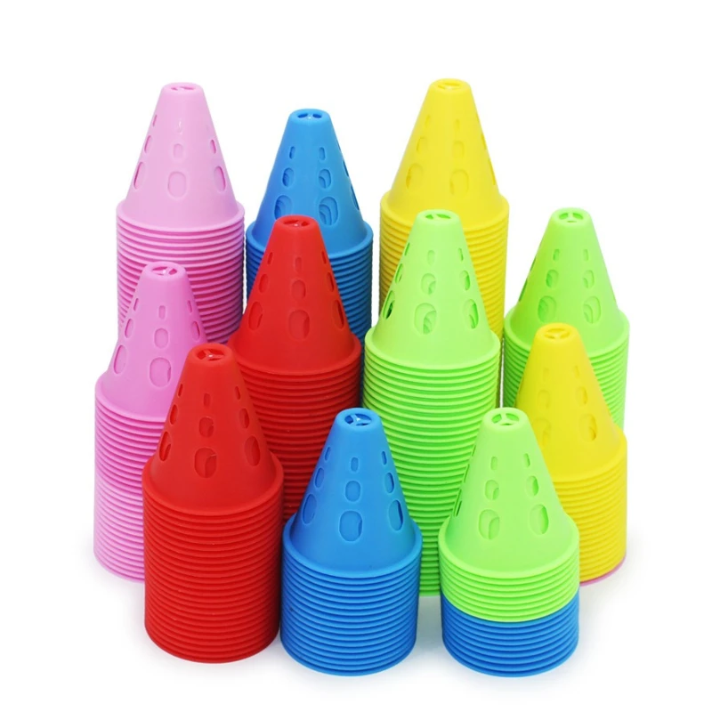 

10 шт./компл., маркер для коньков, тренировочные дорожные конусы, роликовый футбол, футбол, регби, тренировка, мягкая башня, катание на коньках, препятствия, роликовые коньки, ворс