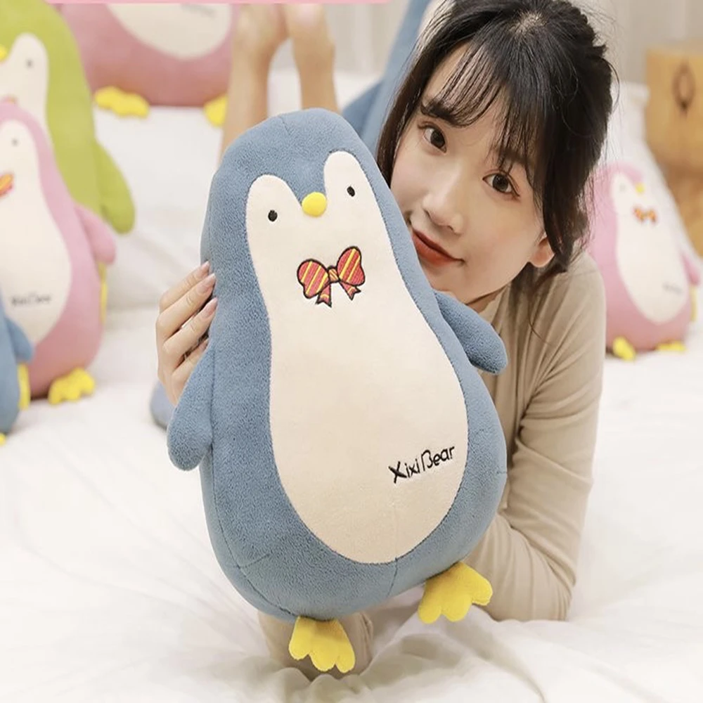 24cm Cute Smile Three Color Penguin Plush Toy Super Soft Cuddly Pillow Sofa Doll Cushion Back Boys And Girls The Best Gift