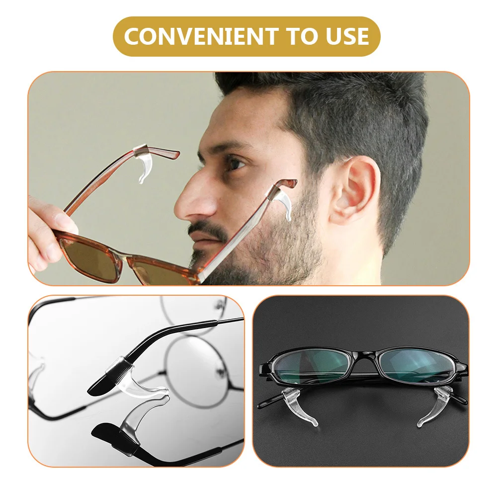 

Ear Anti-Skid Grips Silicone Eyeglass Holders Lightweight Non-Slip For Outdoor Sports Running Hiking Eyeglass Accessories