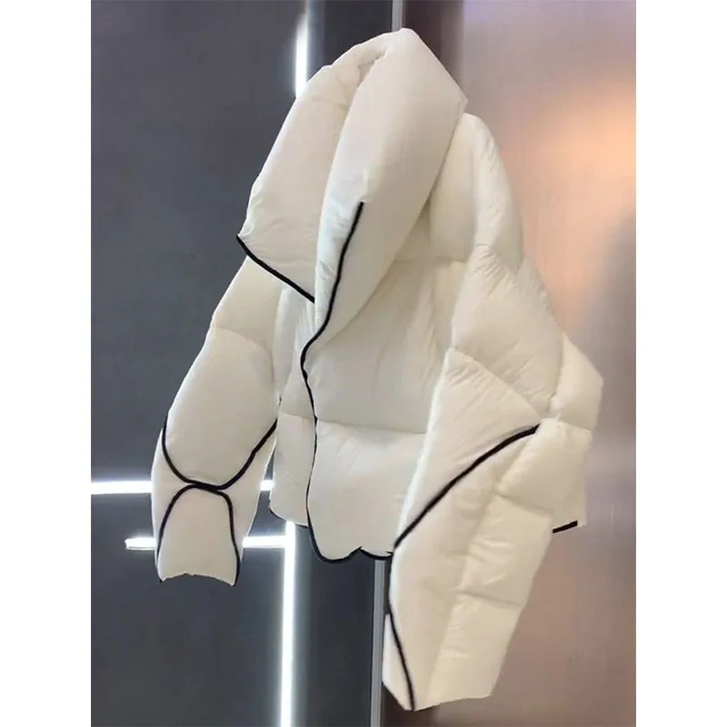 Veste courte en coton pour femme, nouvelle mode, ample, décontractée, manteau en coton, sens du Design, vêtements d'extérieur, automne hiver 2025
