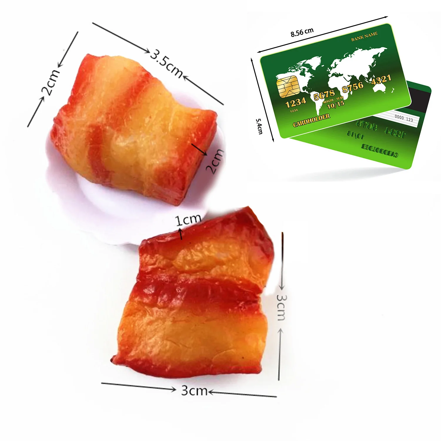 1pcs Pork, Meat Keychain, Simulation Food Pendant Key Ring, Promotion Gift, Personality, Creative Gift