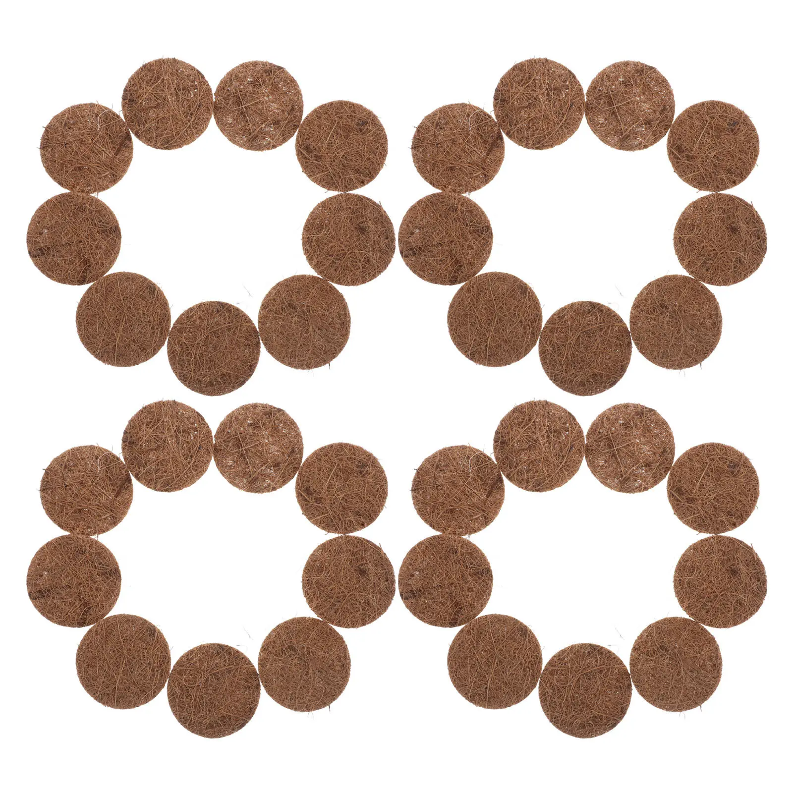 

100 шт. круглых подушек из кокосового волокна 6 см для гнездования голубей, натуральный дышащий кокосовый наполнитель для птичьих гнезд, маты для яиц попугаев