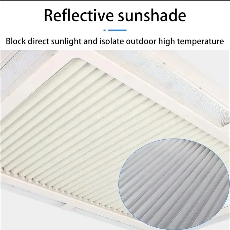 Suitable for camping trailer RVs, RV accessories 700 * 500mm RV windows with LED lights, UV resistant glass acrylic sunroof