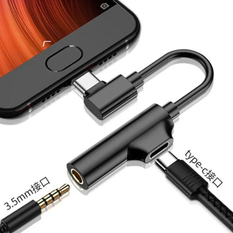 محول هاتف الكوع من النوع c ذكر أنثى إلى 35 ملم اثنين في واحد مناسب لهواوي فيفو الدخن k50pro HONOR 70 محول tc