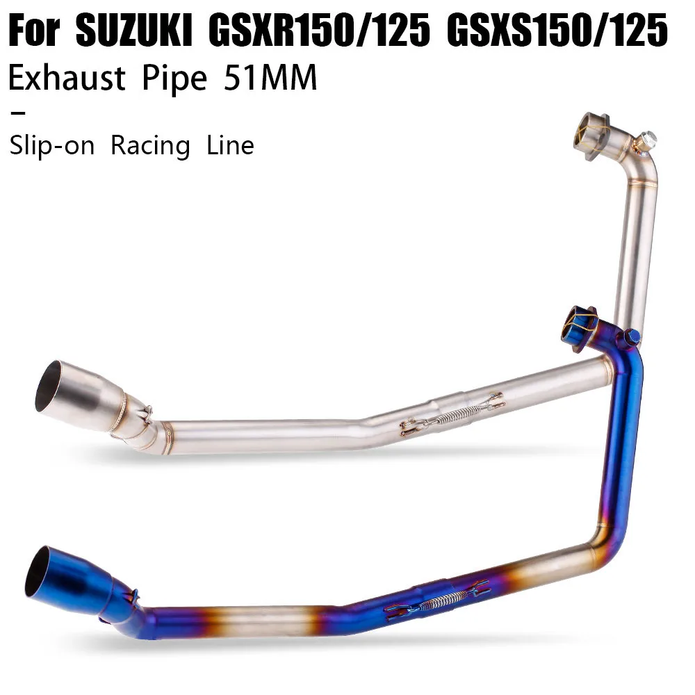 Slip-on Exhaust Header Tube Modify For Suzuki GSXS150 GSXS125 GSXR150 GSXR125 Motorcycle Escape 51MM Interface Front Link Pipe