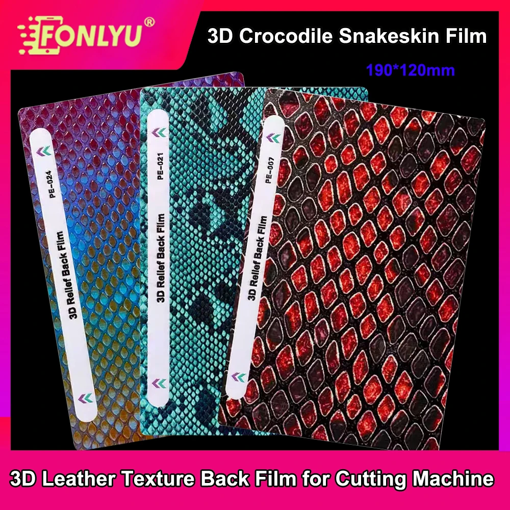 

FONLYU 50 шт. 3D крокодиловая змеиная кожа наклейка на заднюю панель телефона Micas тиснение принт украшения защитные пленки для резки машины
