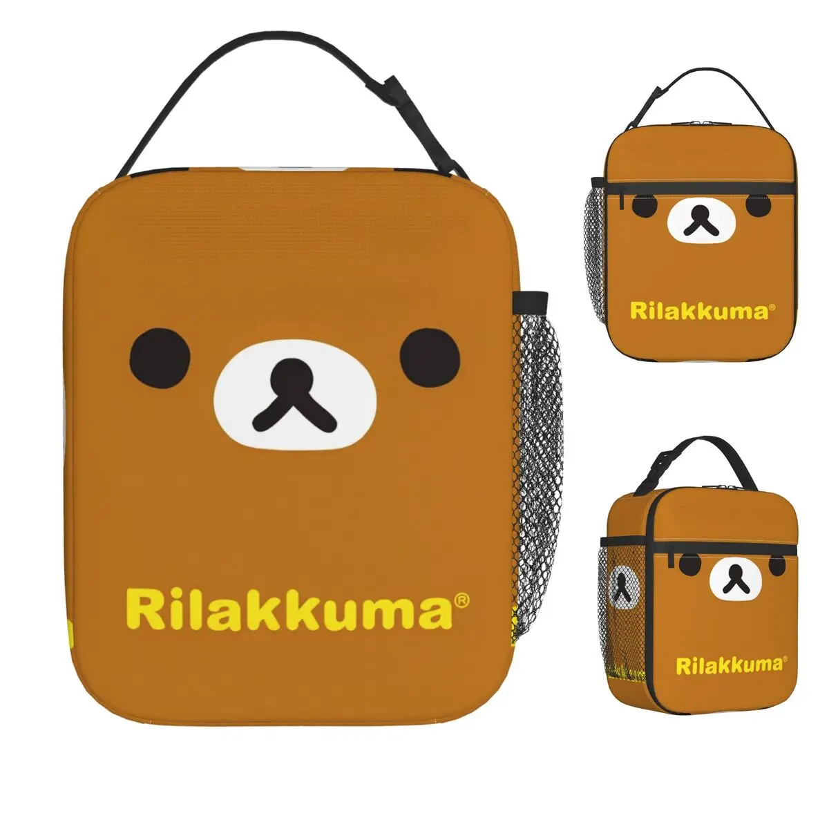 

Rilakkuma Face Cartoon Сумка для обеда Медведь Животное Удобный ланч-бокс Офисная сумка-холодильник на заказ Повседневные водонепроницаемые термосумки для обеда