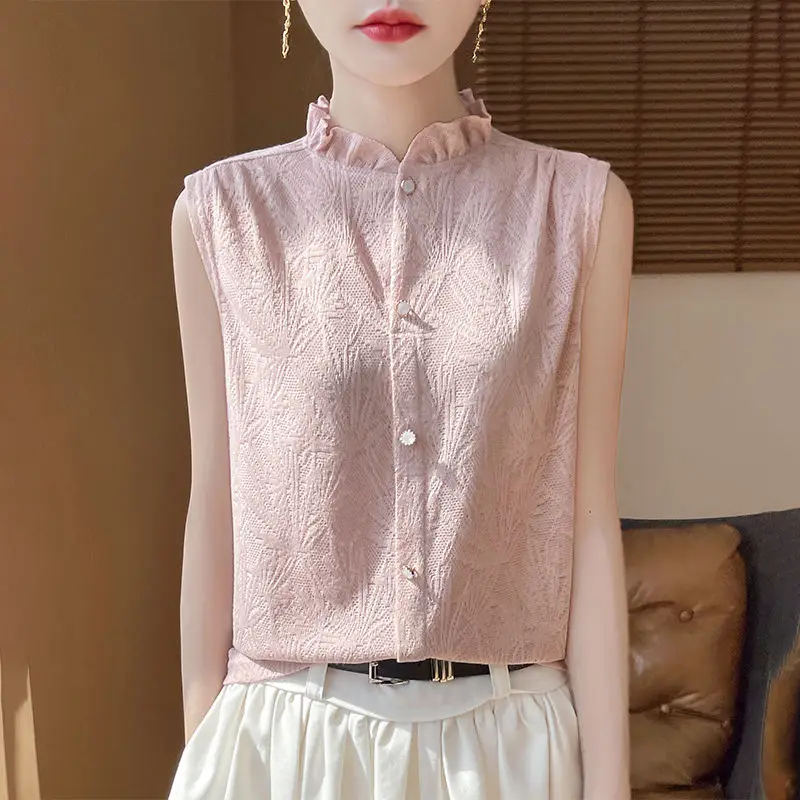 100 Authentic Mulberry Silk Women's Waistcoat French Ladies Sleeveless Pullover Shirt Coat 2025 New Female Bottoming Vest Jacket