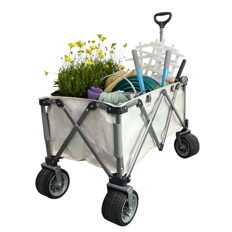 Outdoor Garden Beach Picnic Wagon Camping Cart Trail Foldable Collapsible Folding Utility Trolley Cargo Cart