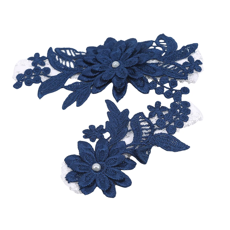 Sexy Lace 2pcs/Set Wedding Garter Lace Embroidery Floral Sexy Garters for Women/Bride Thigh Ring Bridal Leg Garter