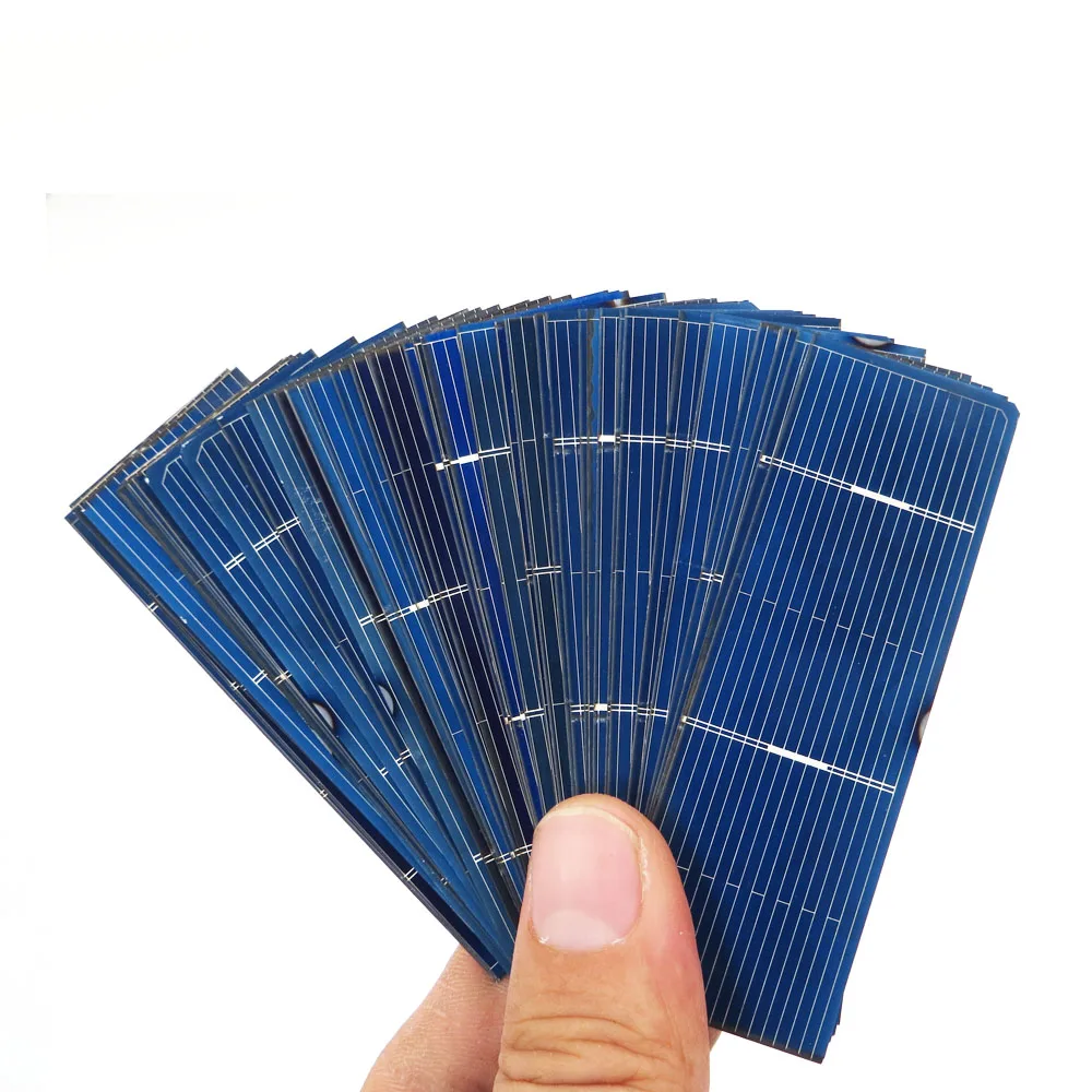 100PCS 0.5V 320mA Solar Panel 52*19mm Solar System DIY For Battery Cell Phone Chargers Portable Solar Cell Parts Factory