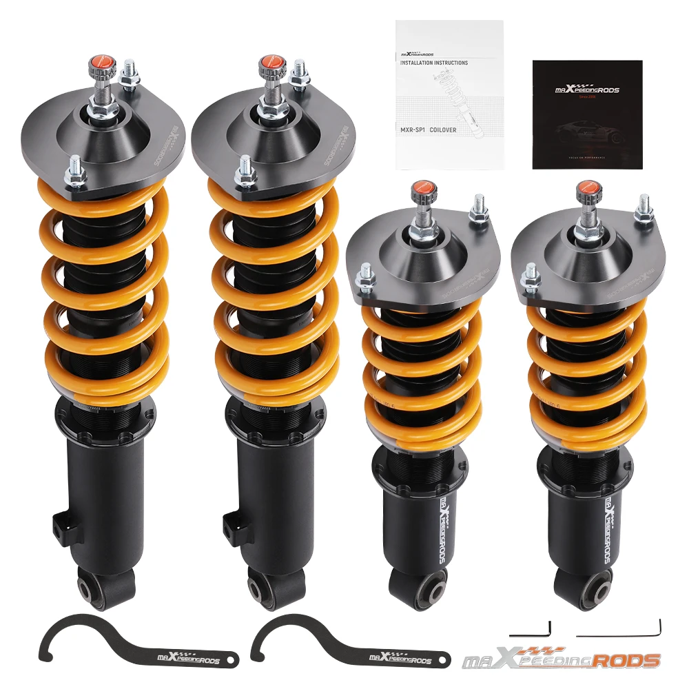 MaXpeedingrods Adjustable Coilovers Shock Absorber Suspension Kits for Mazda Miata MX5 NA NB Base SE LS 89-05