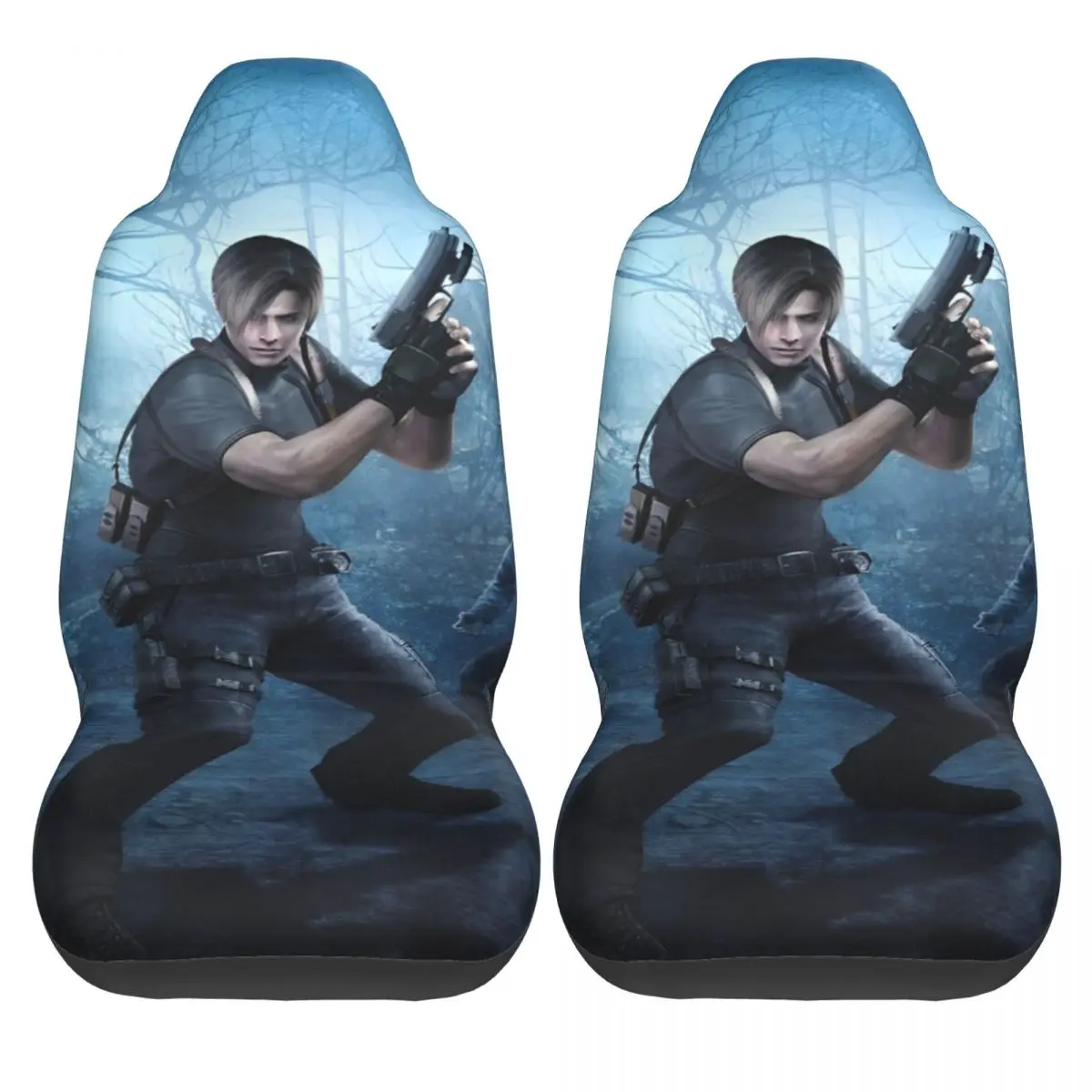 Leon Kennedy Resident Universal Car Seat Cover Four Seasons For SUV Eviled Car Seat Protector Fiber Seat Protector