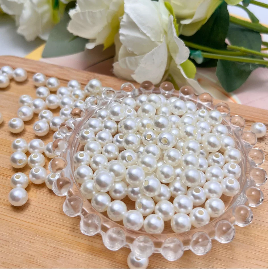 2000pcs 3mm Pearl Beads Acrylic Spacer Ball Beads Fit Jewelry Making Diy ZZ003X