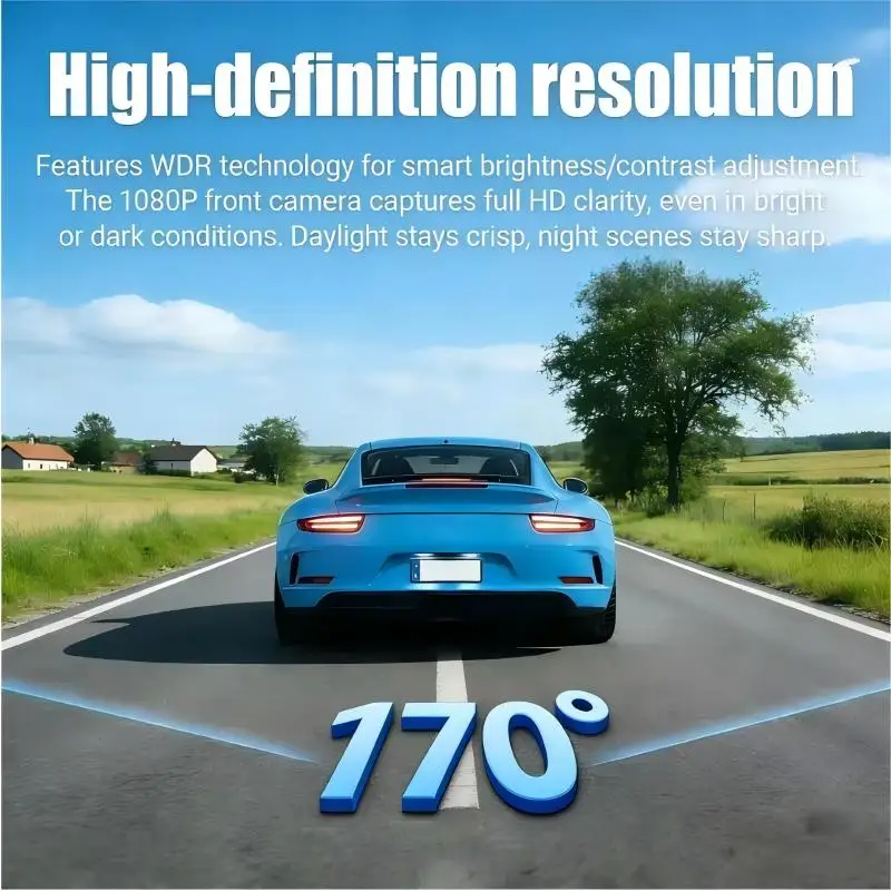 Car Dash Cam 4 Channel Black Box  Video Recorder FHD 1080P Front Left Right Rear Night Vision Loop Recording Auto parts