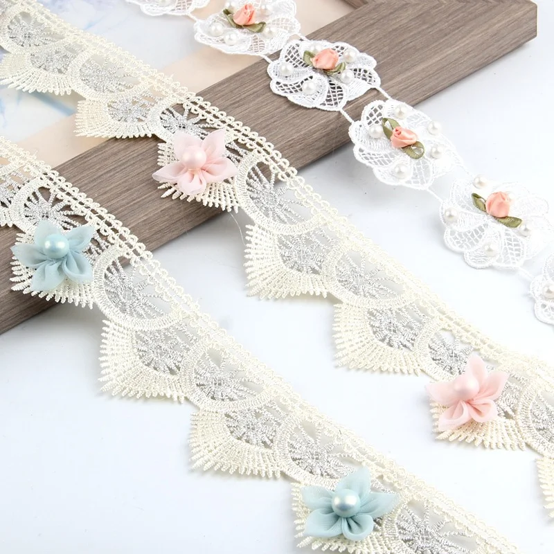 Curtain Accessories Lace Edging White Decorative Trim Sofa Cover Curtain Fabric Edging riangle Water Soluble Lace Trim