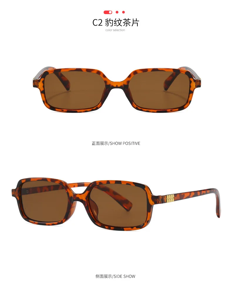 Luxuriöse Rechteck Sonnenbrille Frauen Oval Vintage Marke Designer Quadrat Sonnenbrille Männer Shades Weibliche Brillen – Detail 6